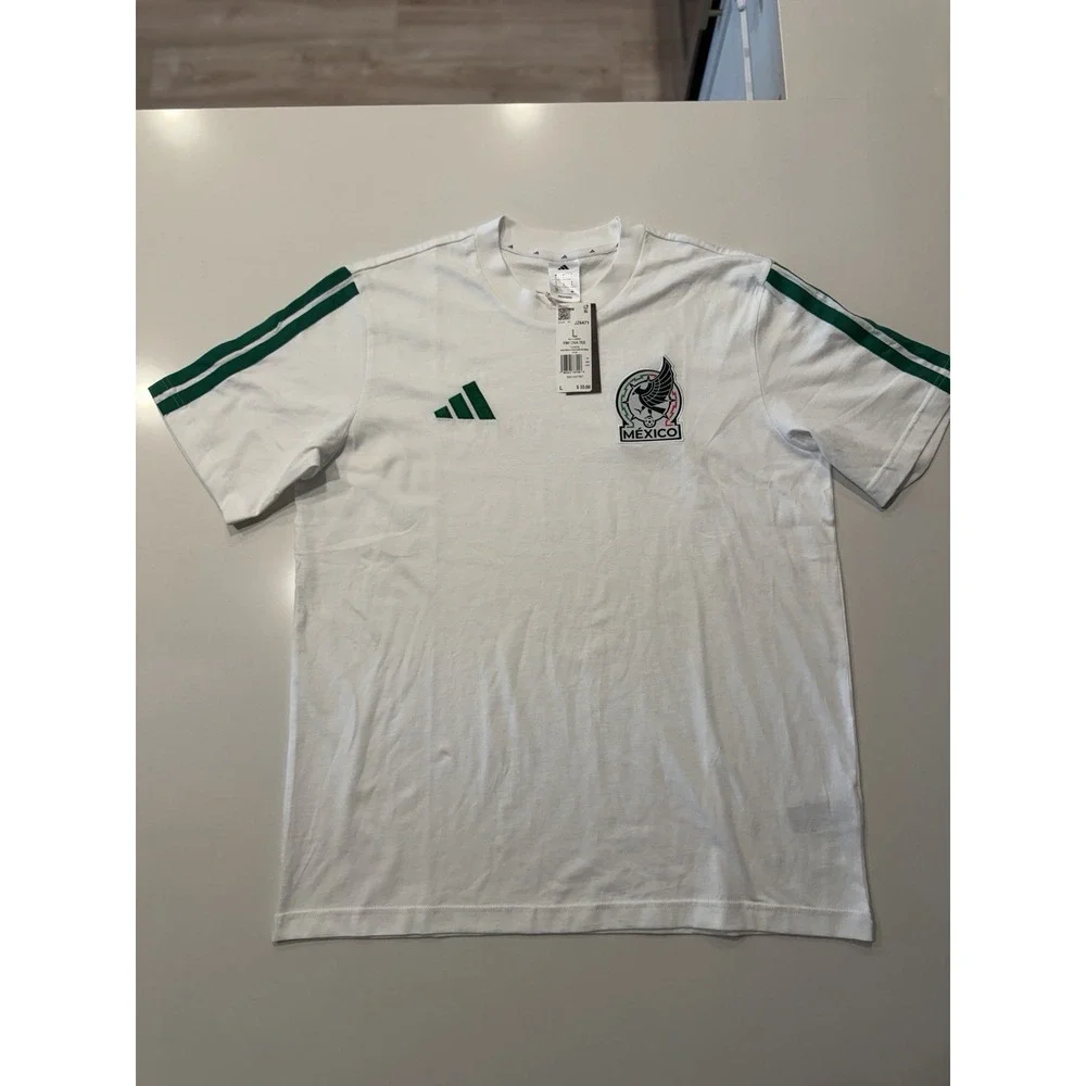 Adidas FMF Mexico DNA Tee Mens White Soccer Shirt JZ6471 NWT